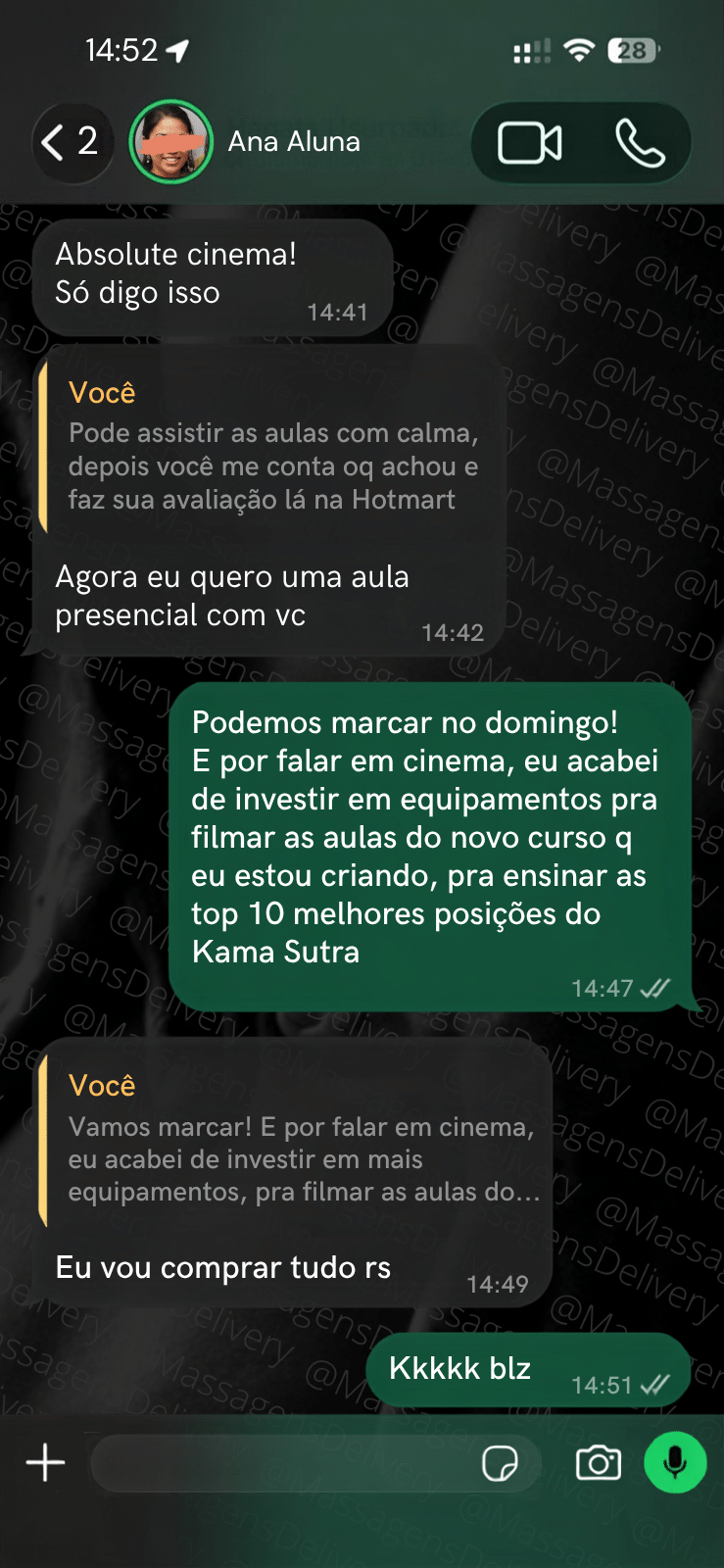 Depoimento da Ana dizendo que amou o curso online e agora quer uma aula presencial