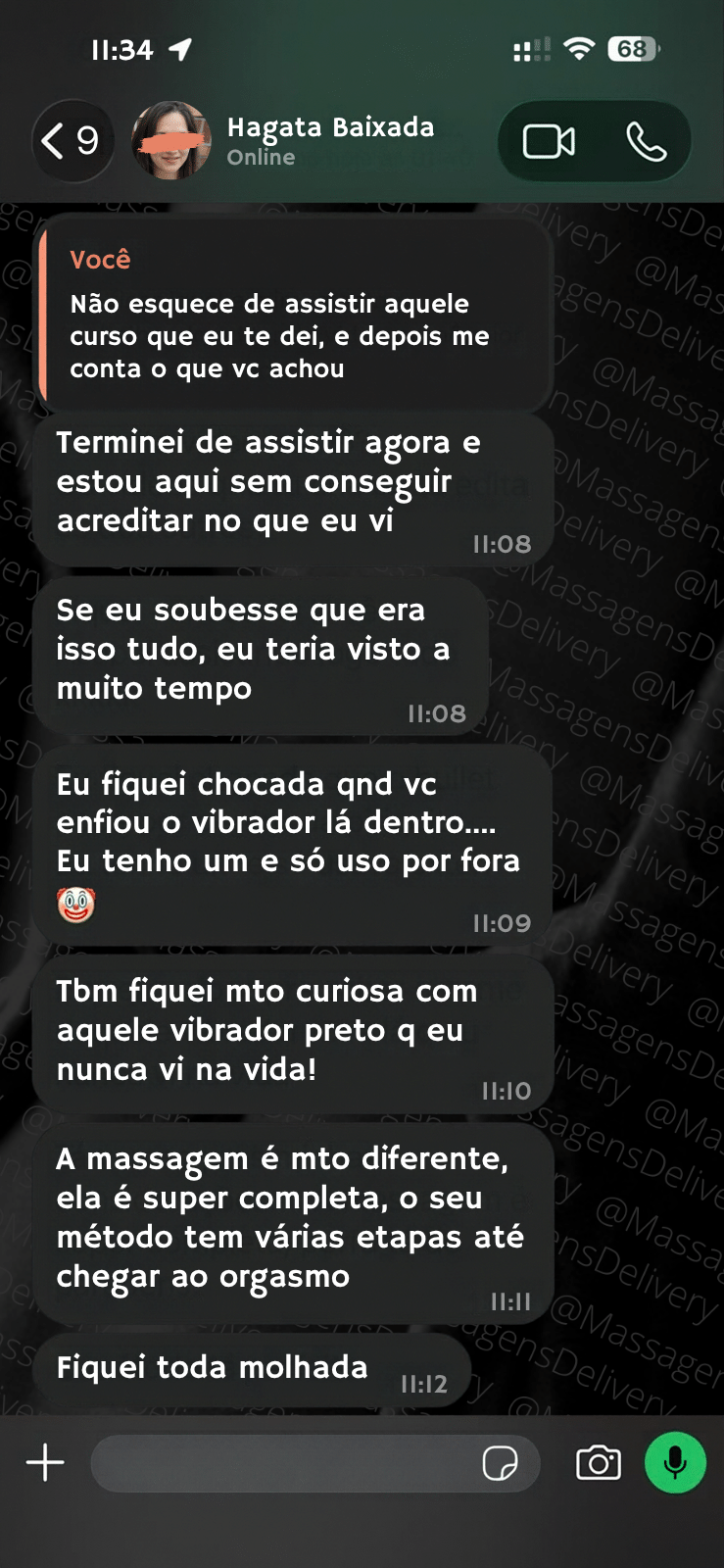 Depoimento da Hagata impressionada com o curso e com as etapas do método cury