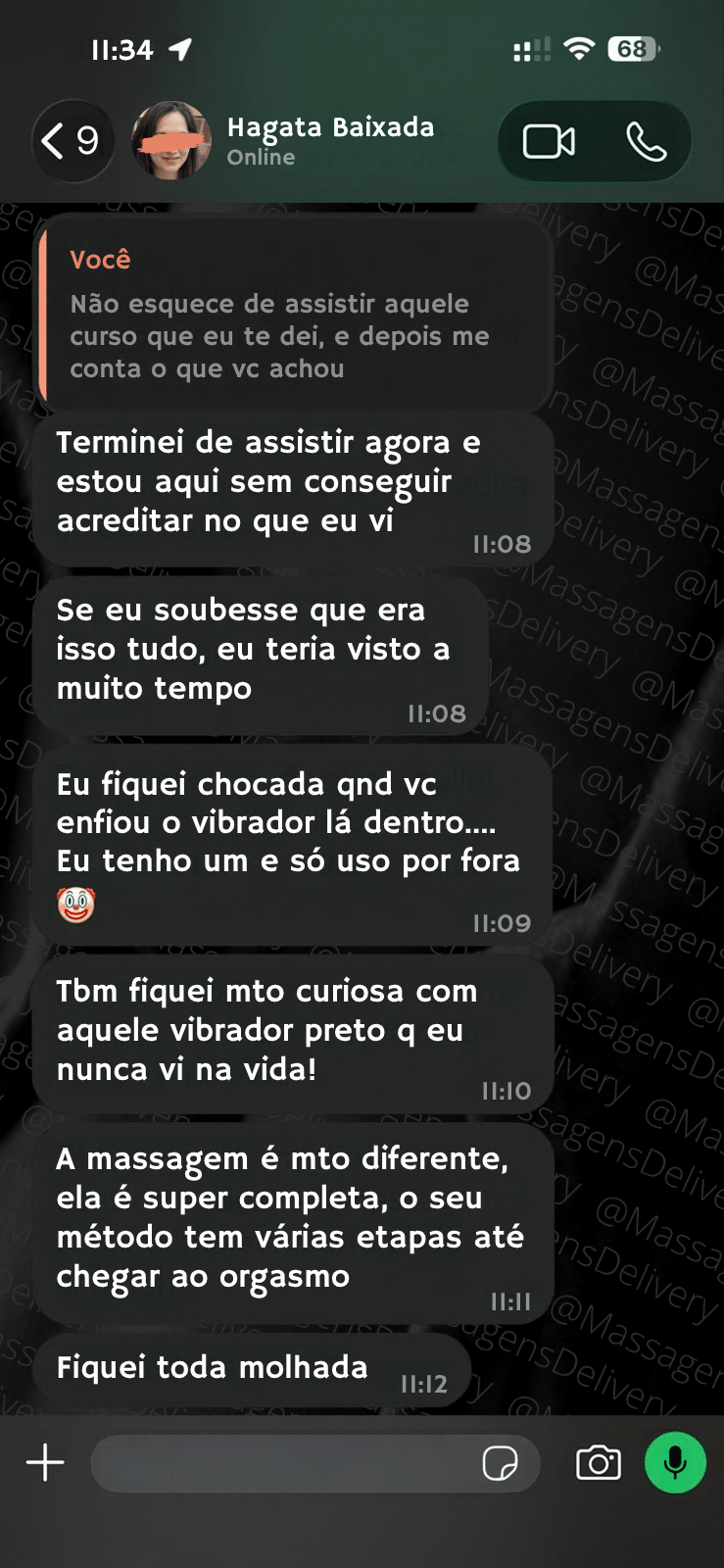 Depoimento da Hagata impressionada com o curso e com as etapas do método cury