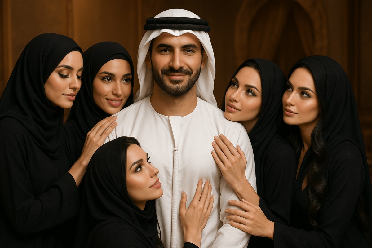 árabe com varias esposas